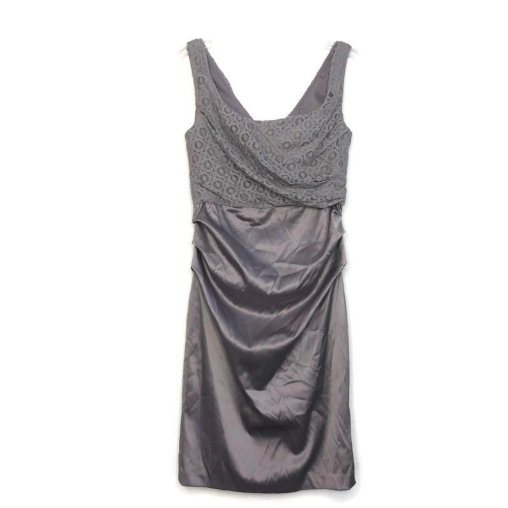 NEW The Limited Ruched Pleated Lace Dress DK